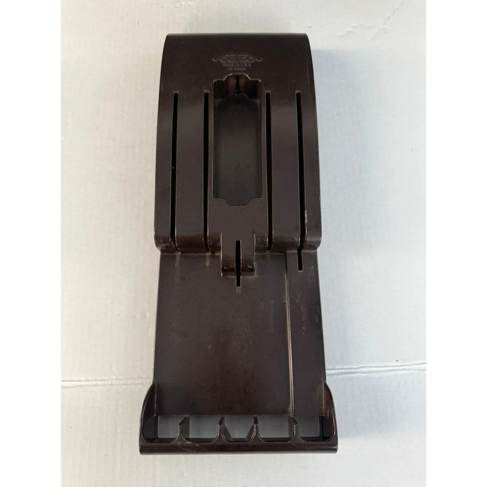 Vintage Cutco Wall Mounted Knife Block Holder Brown Plastic Made in USA 15.5in